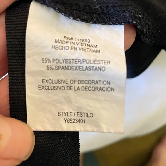 Luxology Black Soft Jersey Dress with Lacing Accents Size 6 - Picture 4 of 5